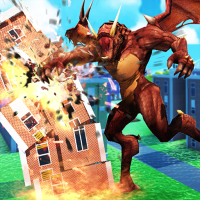 Dragon Vs Crowd Distruct City