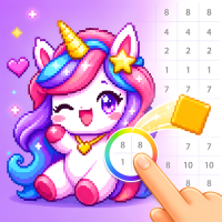 Pixel Puff: Color by Number