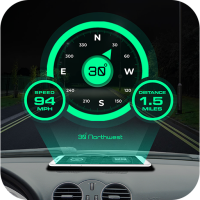 GPS Pusula HUD Hız Göstergesi