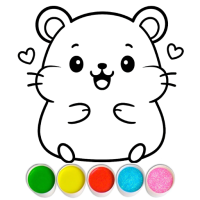 Hamster coloring game for kids