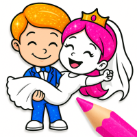 Bride and Groom Coloring book