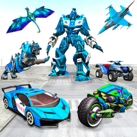 Police Tiger Robot Car Game 3d