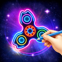 Finger Spinner Glow Art 3D
