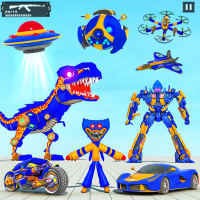 Dino Robot Car Transform Games