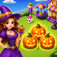 Halloween Merge Puzzle Game