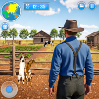 Ranch Farming Tractor Driving