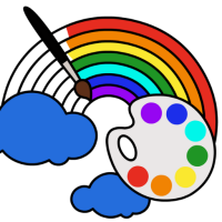 儿童着色游戏 - 婴儿画册，着色页：绘画和颜色