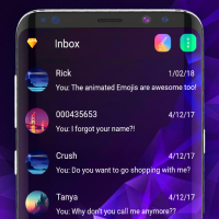 Neon galaxy messenger theme