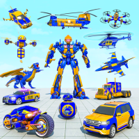 Dragon Robot Police Car Games