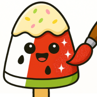 Glitter Ice Cream Coloring