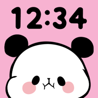 Panda Clock: Digital Widget