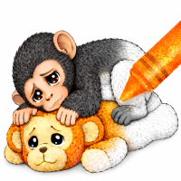 Punch the Monkey Coloring Game